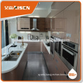 Arc shape design high quality and high technical kitchen cabinet
